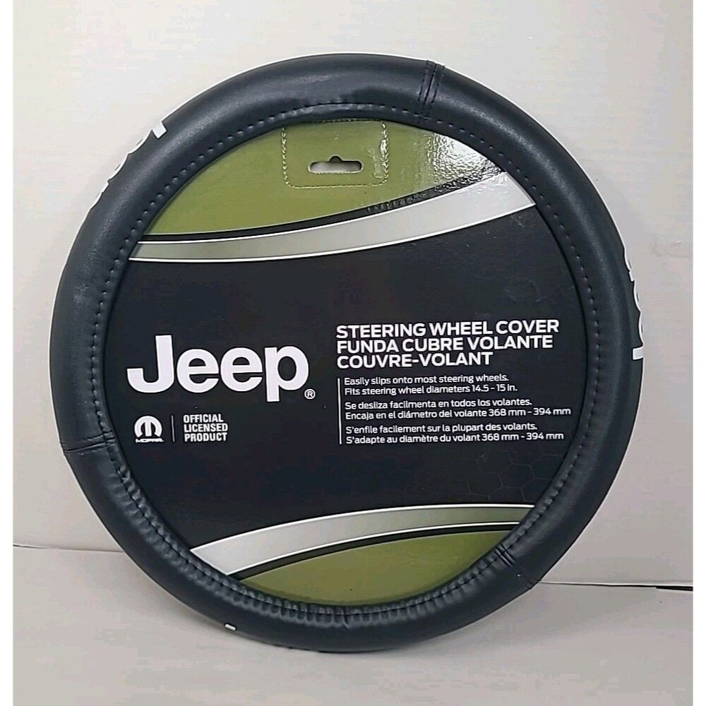 Plasticolor Jeep Steering Wheel Cover Fits 14.5" to 15" Diameter Wheels